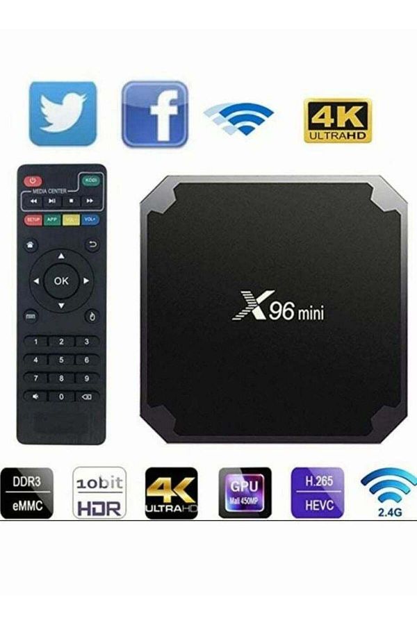 Generic-جهاز استقبال شبكة X96mini S905W 4K HD WiFi Android Smart TV box 1