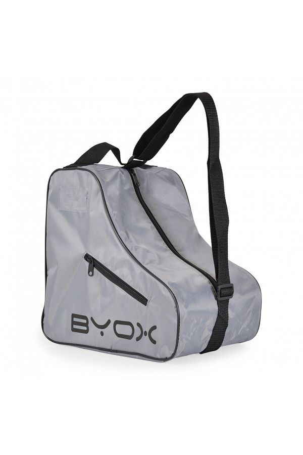 byox-Zippered bag for storing roller skates or skates Skate Grey with adjustable handle and accessory pocket 1