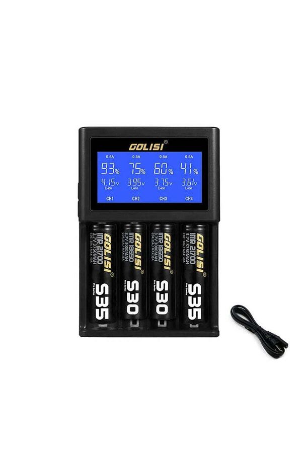 VTM-Smart Fast Charger For 4 AAA, AA, Ni-cd, Ni-md Batteries, LCD Screen, V, A Display 1