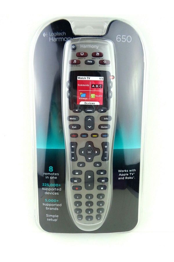 logitech-جهاز تحكم عن بعد هارموني 650 بالأشعة تحت الحمراء، جهاز تحكم عن بعد عالمي 1
