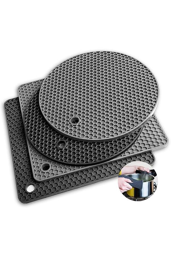 Generic-Joyzzz Silicone Trivet Mat, 4Pack Non Slip Countertop Protector with Heat Resistance 440°F, Trivets 1