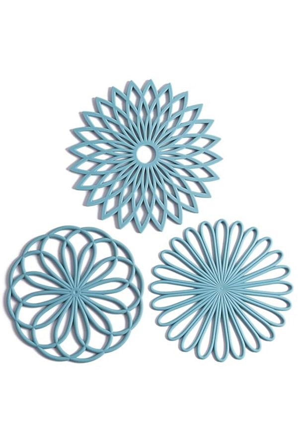 Generic-colinda Set of 3 Silicone Trivet Mat - Hot Pot Holder Hot Pads for Table & Countertop - Trivet for 1