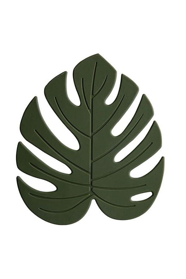 Generic-wonlex Silicone Trivet Mat Set of 2, Monstera Hot Pot Holder Hot Pads for Table and Countertop, Sof 1