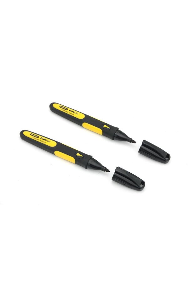 Stanley-0-47-312, Set of 2 Fatmax black markers, permanent with fine tip 1