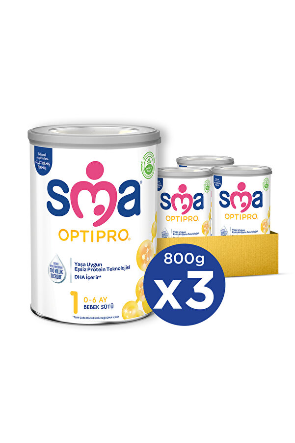 SMA Optipro Bebek Sütü 1 Numara 800 gr X 3 Adet