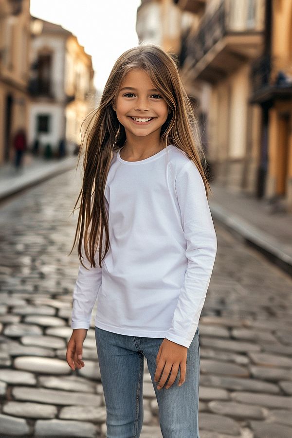 TRENDYOLKIDS-Alb-Alb Pachet de 2 unisex de bază cu gât de bicicletă tricotat din bumbac TKDAW25TS00000 1