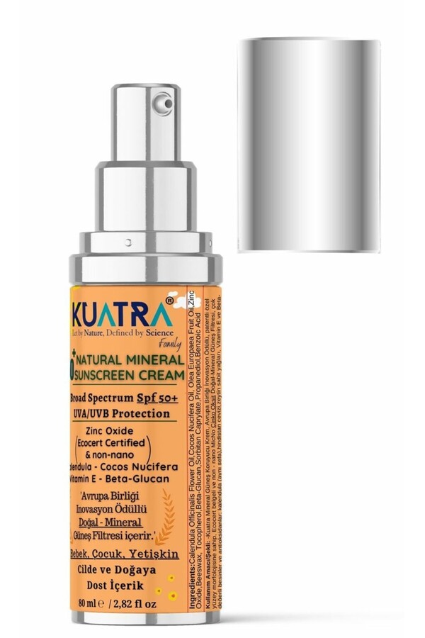 Kuatra Spf 50 Doğal-mineral Güneş Koruyucu Krem Bebek-çocuk-yetişkin Doğal Güneş Koruyucuyu