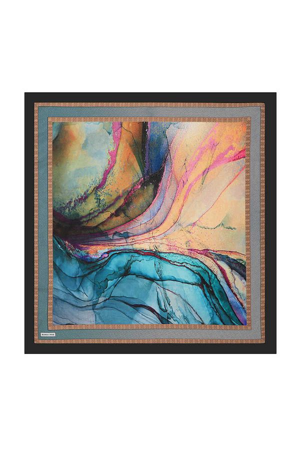 Bursa İpek-Mint Marble Pattern Soft Scarf 1