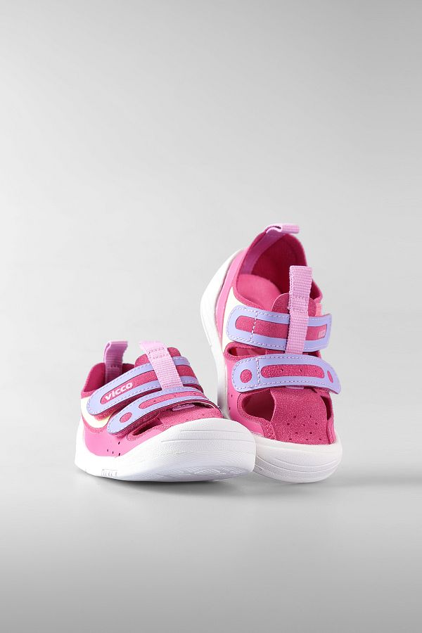 Vicco-Riga Basic Girl's First Step Fuchsia Shoes - Comfortable Daily Design 1