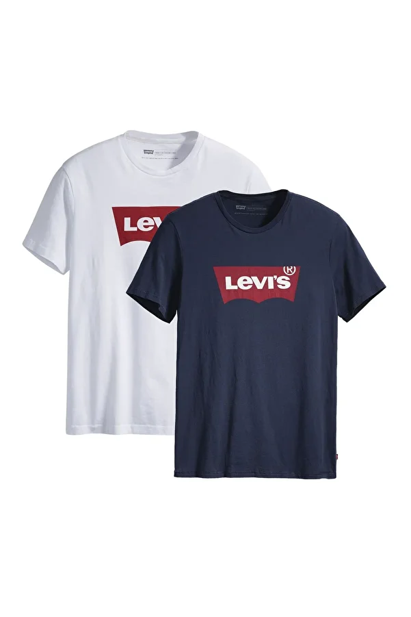 Levi's-Herren T-Shirt 2er Pack - "Graphic Set-In Neck", Rundhals, Baumwolle 1