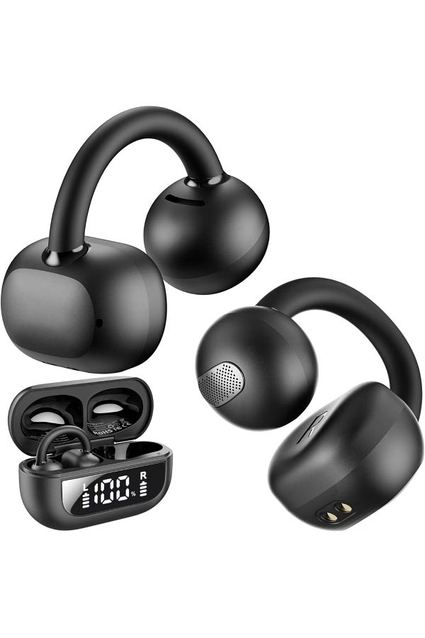 Smart Vibe-TOZO® OpenRhyme - Casti Open Ear Clip, Bluetooth 5.4, Hybrid Adaptive Noise Cancelling, 40 h, Black 1
