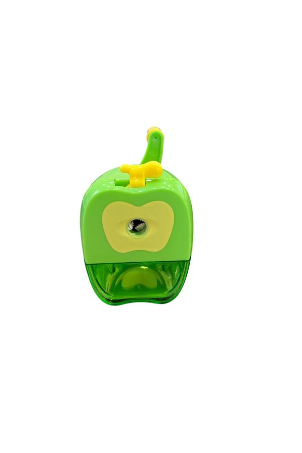 Brons-Apple Patterned Table Top Mini Arm Pencil Sharpener 1