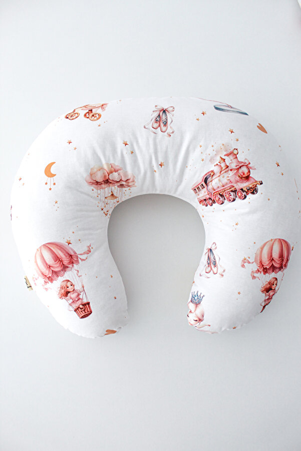 O&G Collection Balonlar %100 Pamuklu Bebek Emzirme Yastığı/ Bebek Destek Minderi / Hamile Yastığı