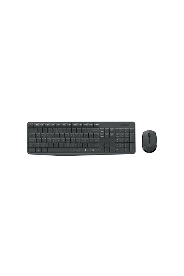 logitech-لوحة مفاتيح وفأرة MK235 بتصميم عربي/إنجليزي - رمادي 1