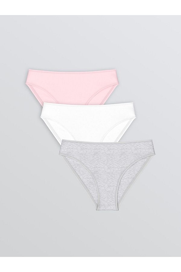 LC Waikiki-Create Your Style from Uzg Store |   Pink Plain Bikini Panties 3-Piece 1