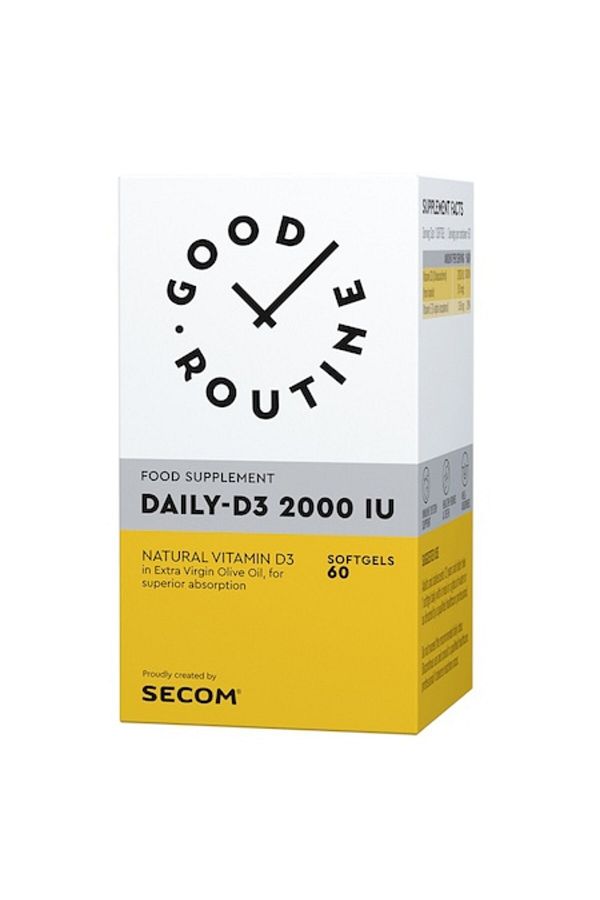 Good Routine-Supliment alimentar Daily D3 cu Vitamina D3 2000 UI, 60 capsule Good Routine by Secom 1
