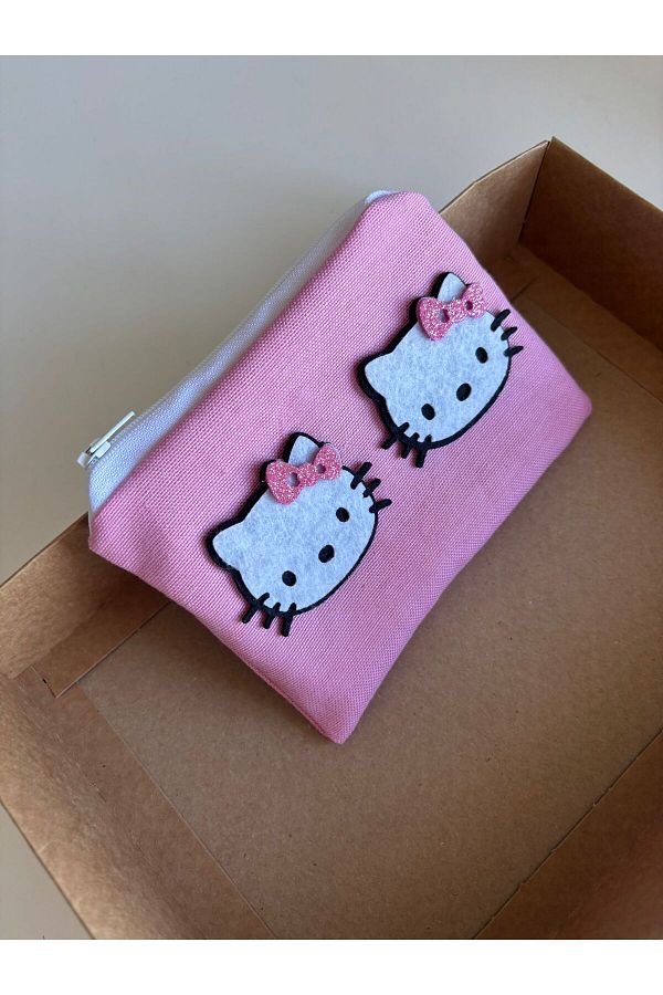 Hello Kitty-Handmade Linen Hello Kitty Children's Wallet 1