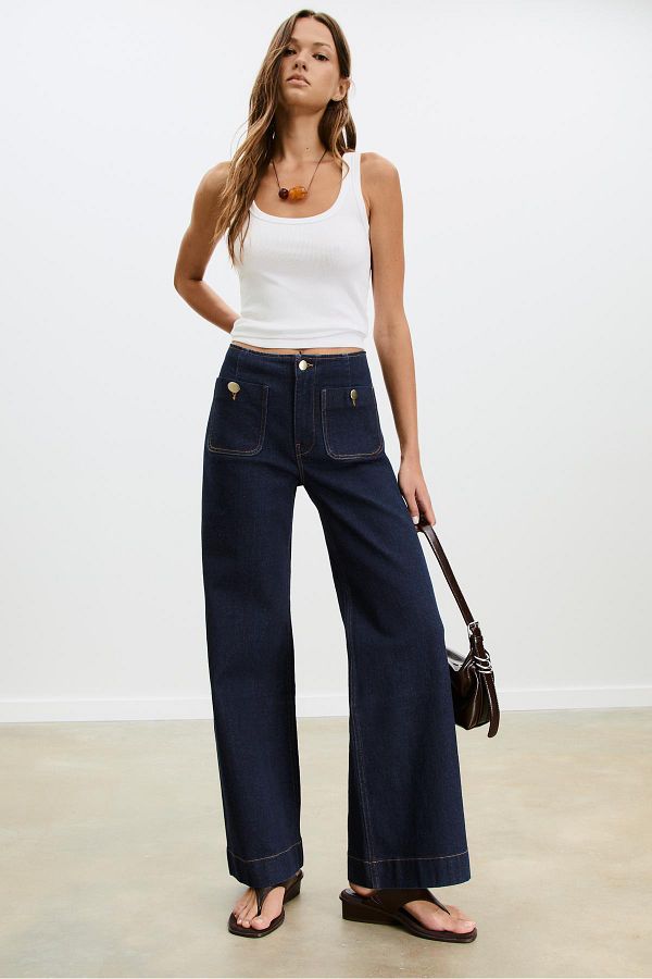 Stradivarius-D77 Minimalist jeans with pockets 1