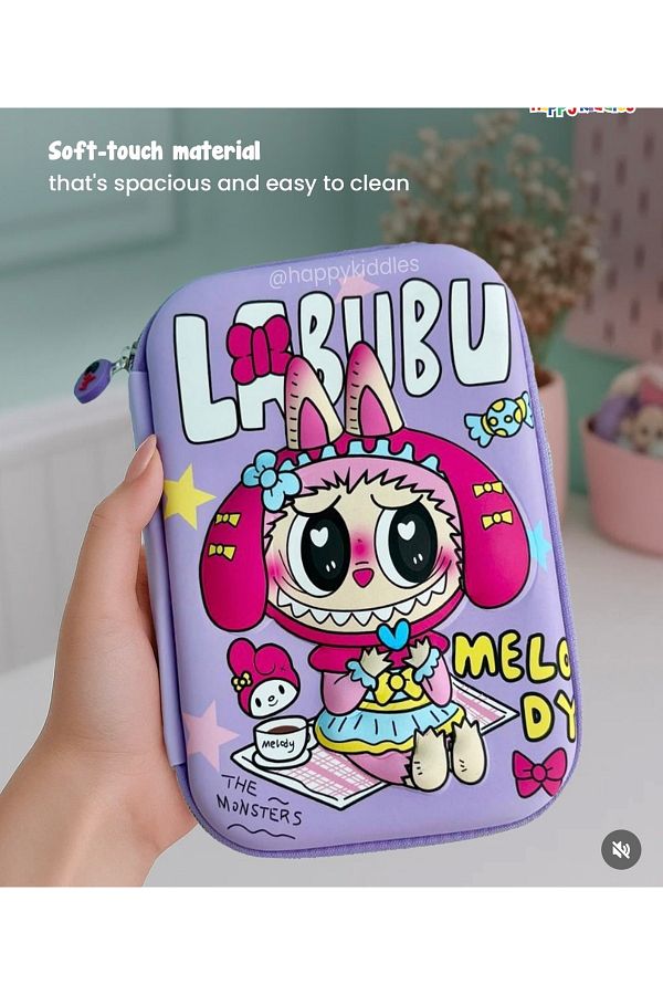 Generic-Large Pencil Case with Cute Cartoon Characters Design, Labobo 1