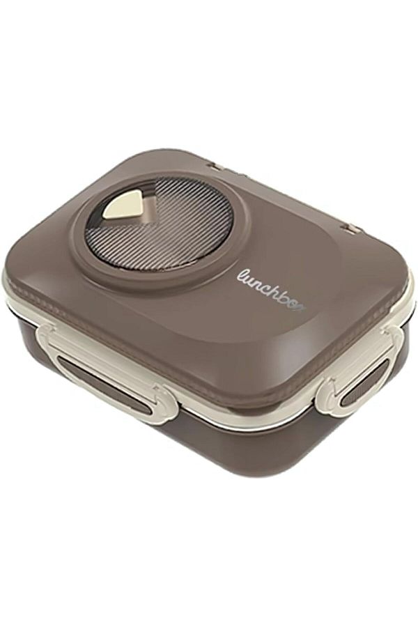 Twisoo-Stainless Steel Lunch Box for Kid School, Insulated Bento Lunch Box with Tableware, 3 Compart 1