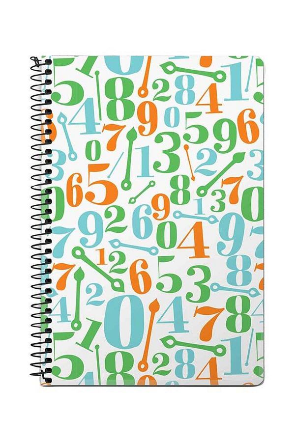 Stylizedd-Clock Work Counting A5 Spiral Notebook Multicolour 1