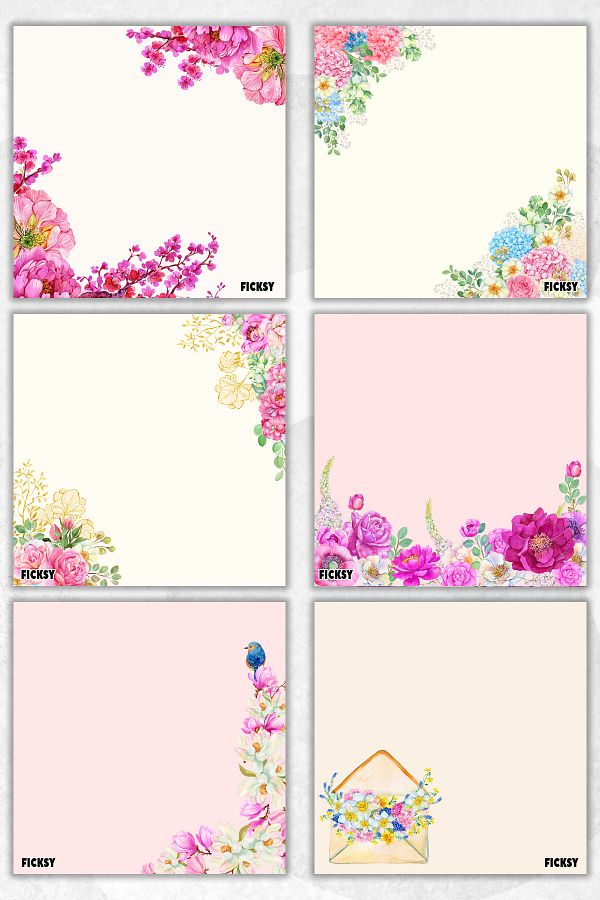 Ficksy-Flower Memo Pad - 9*9 cm Size - 50 Sheets - Notepad - Memopad - Note Paper - to Do List - Notebook 1