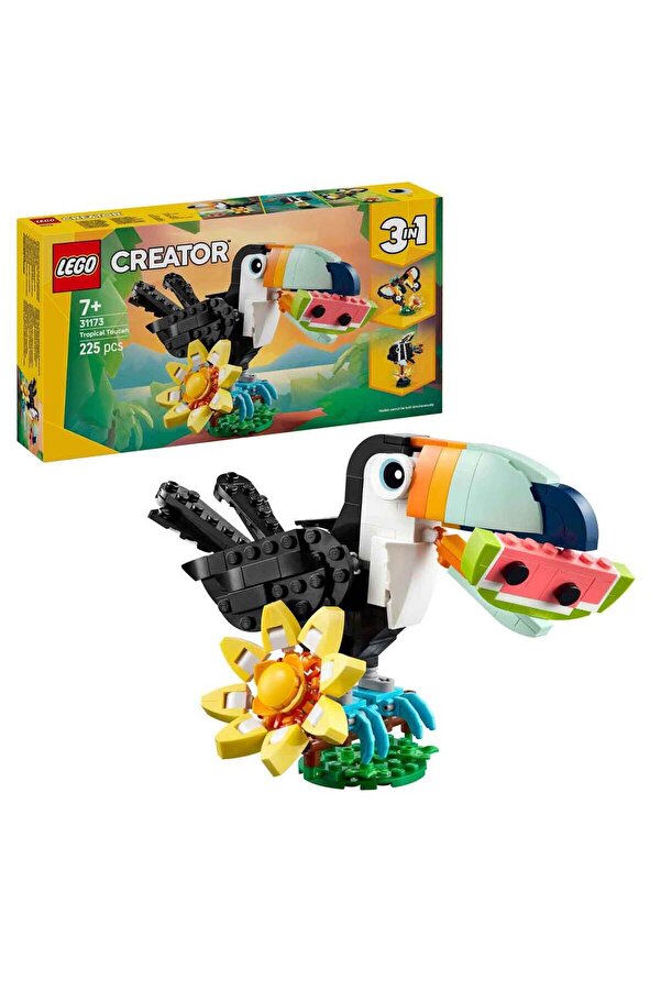 LEGO Creator 3'ü 1 Arada Vahşi Hayvanlar: Tropikal Tukan Kuşu 31173 - 7 Yaş ve Üzeri Çocuklar