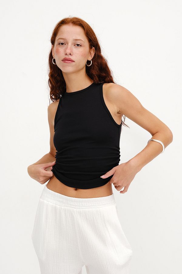 Addax-Gathered Modal Undershirt A18083 1