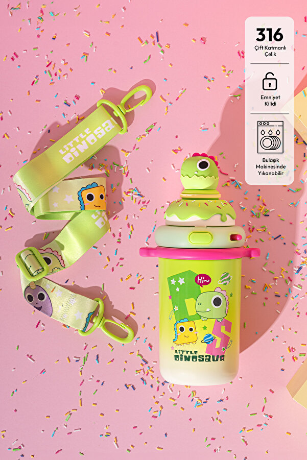 Emsan Baby Dinosaur Termos Yeşil 450 ml