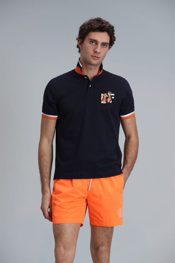 Lufian-Ανδρικό μπλουζάκι πόλο Ruby Smart - Navy 1