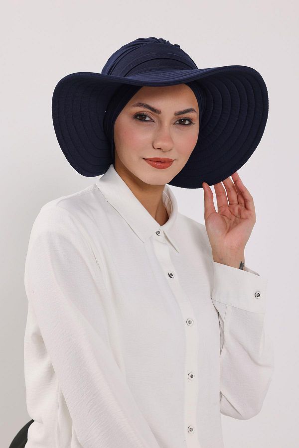 Aisha's Design-Removable Combed Bonnet Turban with Bow Knot on the Back, S-4 1