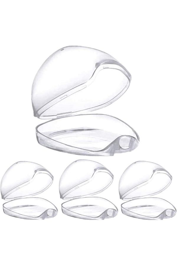 Dawwoti-Set of 4 pacifier protectors, PP, transparent, 7 x 6.1 x 5.5 cm 1
