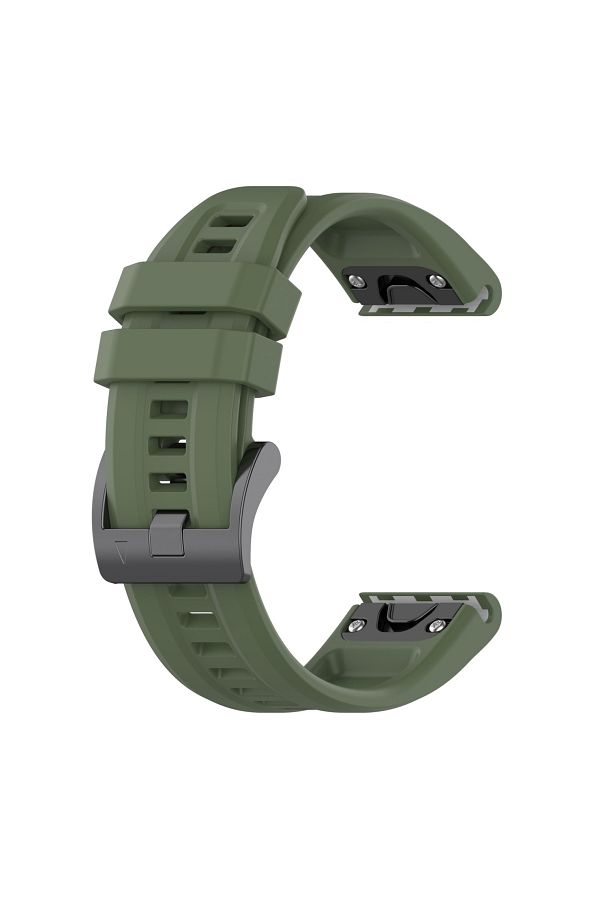 eR D L-Silicone watch strap compatible with Garmin Fenix 6, Fenix 6 Pro, strap width 22 mm, green, eR D L 1