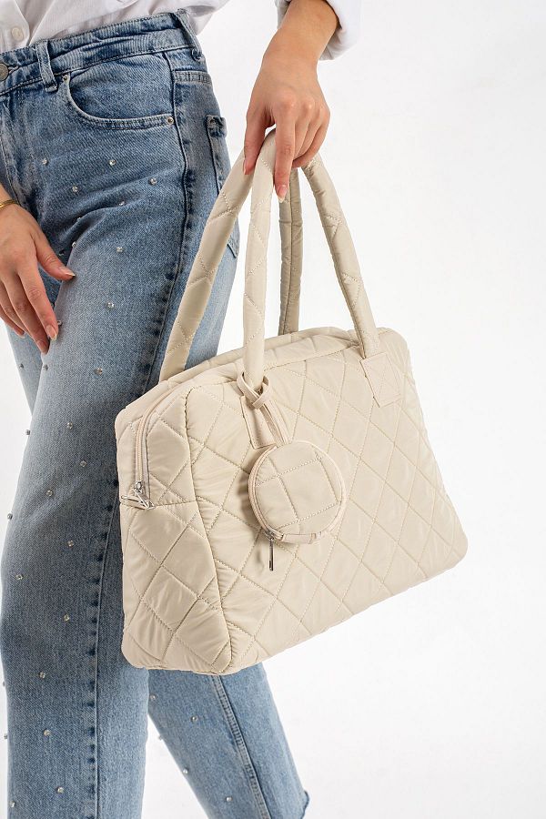mugalas-Women's Large Size Soft Hand Sleeve and Cross-Use Shoulder Bag Width:45 Length:30 Depth:15 1