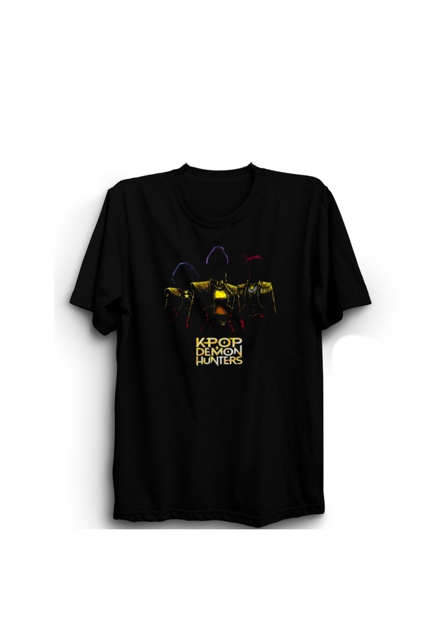The Fame-Huntrix Ramyeon, K-Pop Demon Hunters, χρυσό έκδοση. Τυπωμένο Unisex, 100% βαμβακερό μπλουζάκι 1