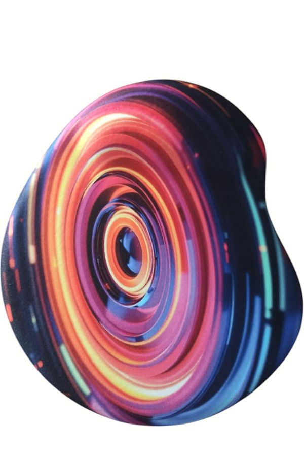 usin-Oval Swirl Patterned Wrist Supported Non-Slip Base Computer Notebook Mouse Pad - Mouse Pad 1