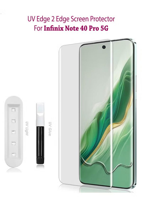 Generic-واقي شاشة شفاف من الأشعة فوق البنفسجية من الحافة إلى الحافة لهاتف Infinix Note 40 Pro 5G Premium Advanced 1