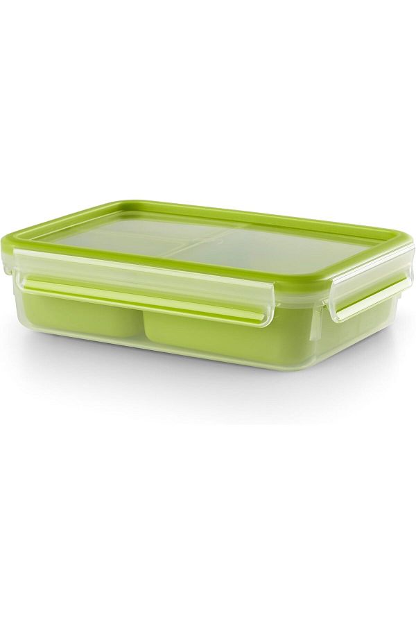 TEFAL-Masterseal To Go Snack Box 1.2 Litre With 3 Inserts, Red, Plastic 1