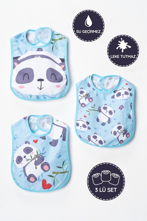 BUUDE Sıvı Geçirmez 3 lü Mama Önlüğü