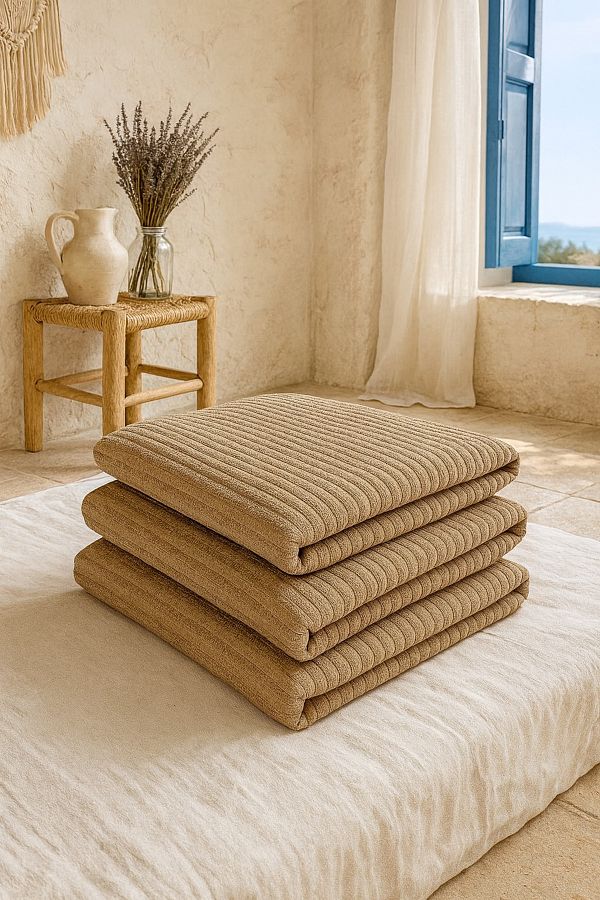 Evimcim-Velvet Striped Seat Cover – Soft Texture, Stylish and Durable Design, Easy to Use 1