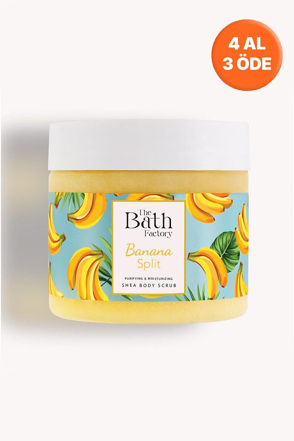 THE BATH FACTORY-Tělový peeling The Bath Factory Banana Split Shea Body Scrub 300 g 1