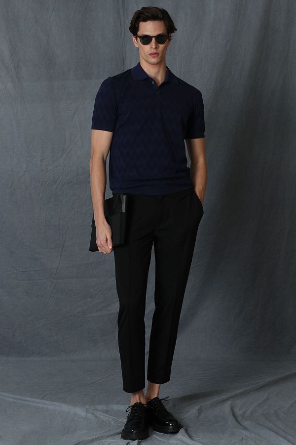 Lufian-Παντελόνι Simon Jogger Slim Fit Μαύρο 1