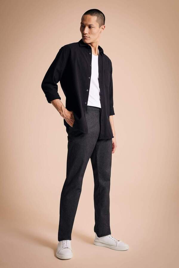 DeFacto-Regular Fit Chino Trousers R4902Az21Wn 1