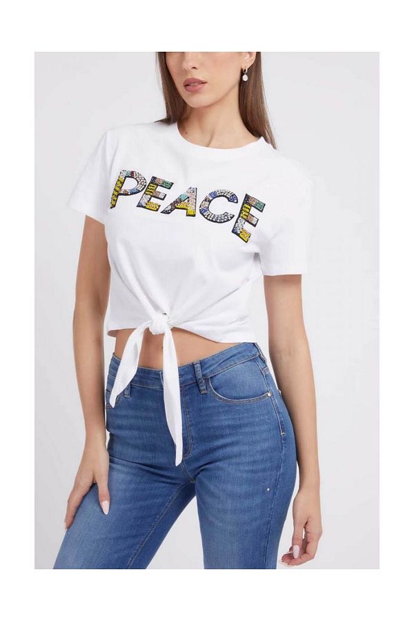 Guess-Dámské tričko Ss Rn Mirage Boxy Fit W3GI25I3Z14 1