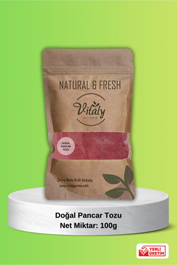 Vitaly Gurme Kırmızı Pancar Tozu 100 g – Katkısız, Doğal Renklendirici