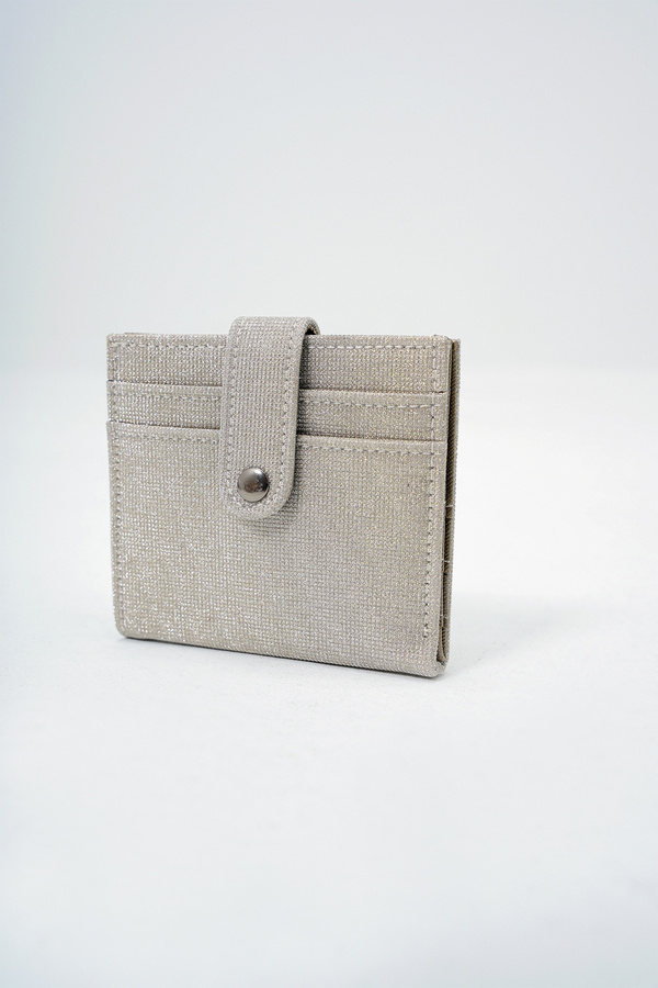 VAGGON-Women's Gold Paper Coin Compartment Clip Close Stylish Silvery Wallet Card Holder Prmx14084 1