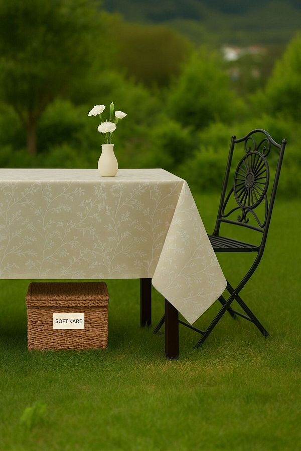 Soft Kare-Pvc Fiber Tablecloth – Wipeable, Waterproof, Modern Pattern, for Kitchen and Dining Table 1
