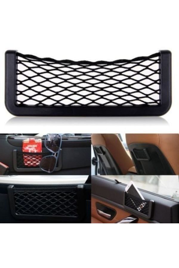 Laviera-In-Vehicle Phone Holder Net - Auto Net Pocket, Auto Accessory Phone Storage Net 1