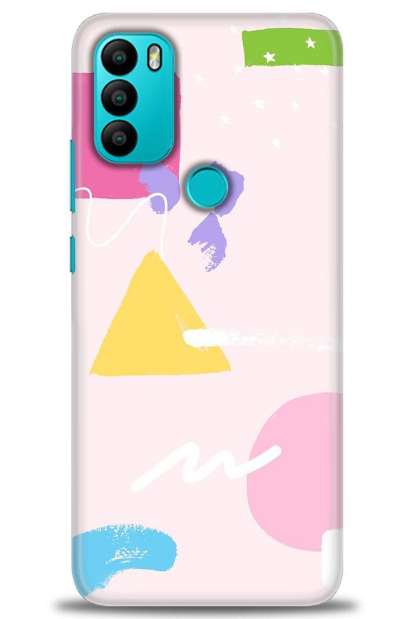 MRCİLETİSİM-General Mobile Gm 21 Plus Case Hd Printed Case - Triangle Square 1