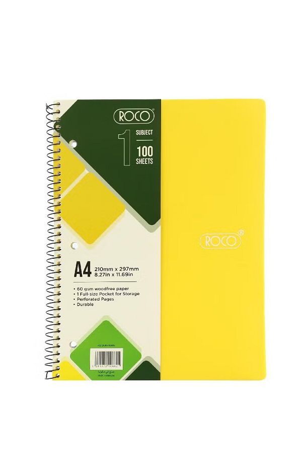 Roco-Neon Notebook A4 Size with 200 Pages for Everyday Use 1
